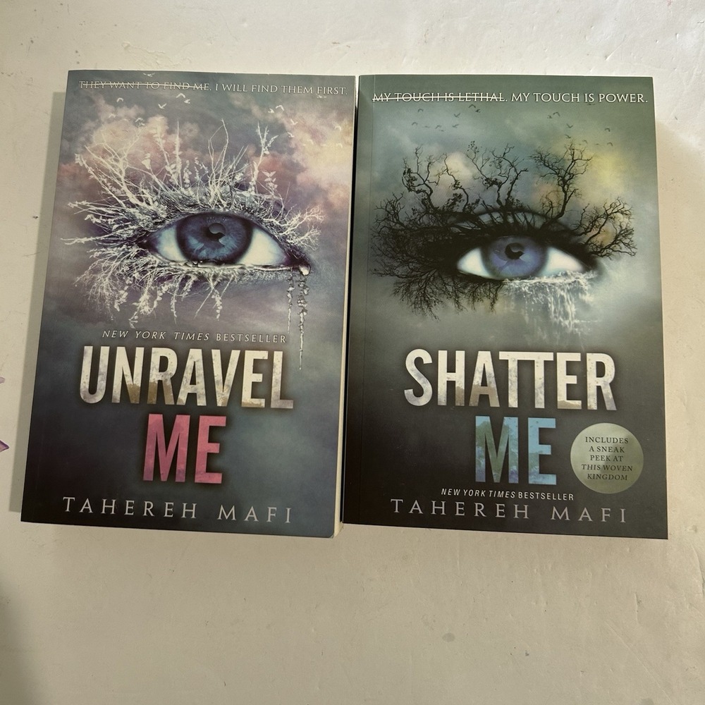 Tahereh Mafi Shatter Me Series Shatter Me & Unravel Me Paperback YA Dystopian